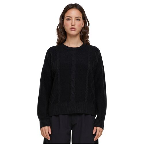 Urban Classics Ladies Cabel Knit Sweater black L