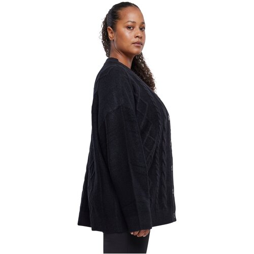 Urban Classics Ladies Cabel Knit Cardigan black 3XL