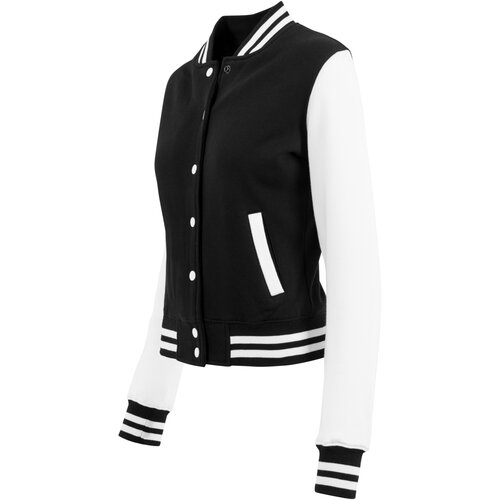 Urban Classics Ladies 2-tone College Sweatjacket blk/wht 3XL