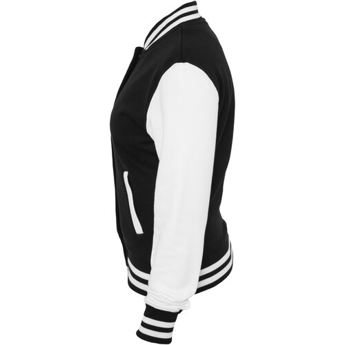 Urban Classics Ladies 2-tone College Sweatjacket blk/wht 3XL