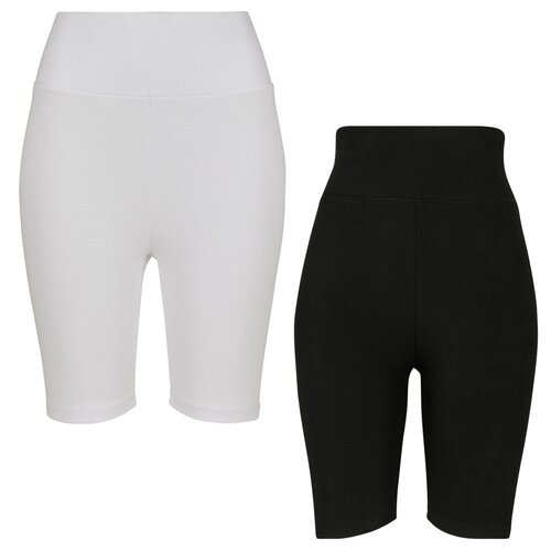 Urban Classics Ladies High Waist Cycle Shorts 2-Pack black/white L