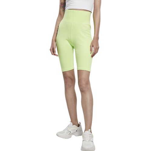 Urban Classics Ladies High Waist Cycle Shorts 2-Pack electriclime/black XS