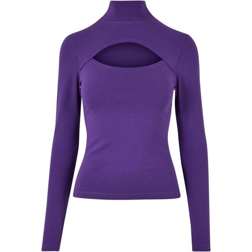 Urban Classics Ladies Cut-Out Turtleneck Longsleeve realviolet 4XL