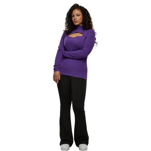 Urban Classics Ladies Cut-Out Turtleneck Longsleeve realviolet 4XL