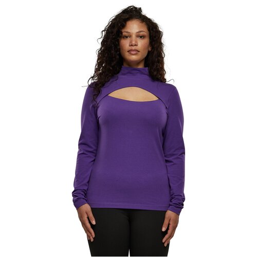 Urban Classics Ladies Cut-Out Turtleneck Longsleeve realviolet 4XL