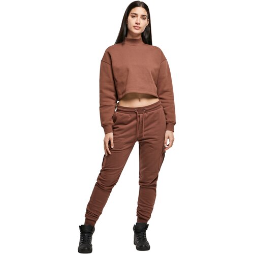 Urban Classics Ladies Cropped Oversized Sweat High Neck Crew bark XL