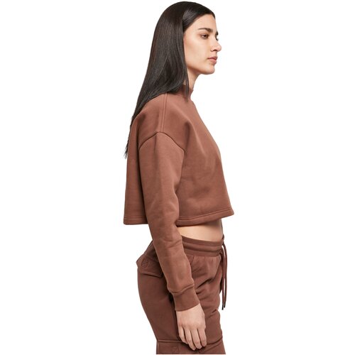 Urban Classics Ladies Cropped Oversized Sweat High Neck Crew bark XL