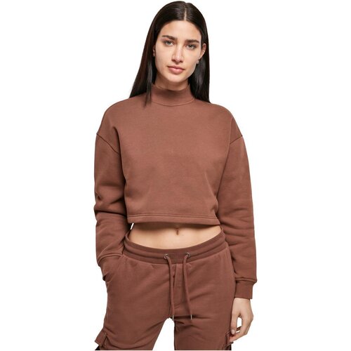 Urban Classics Ladies Cropped Oversized Sweat High Neck Crew bark XL