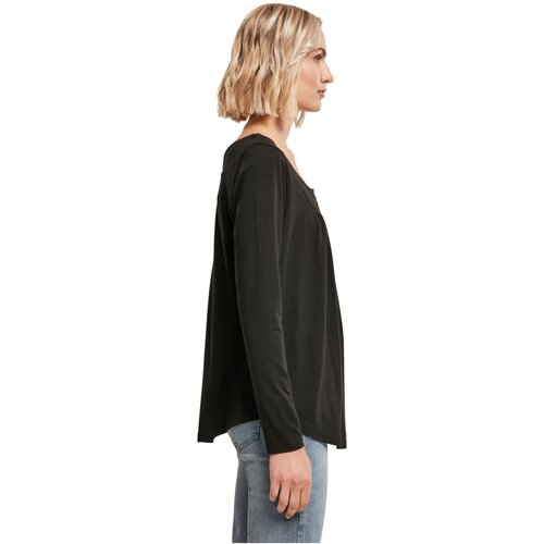 Urban Classics Ladies Viscose Button Up Longsleeve black XS