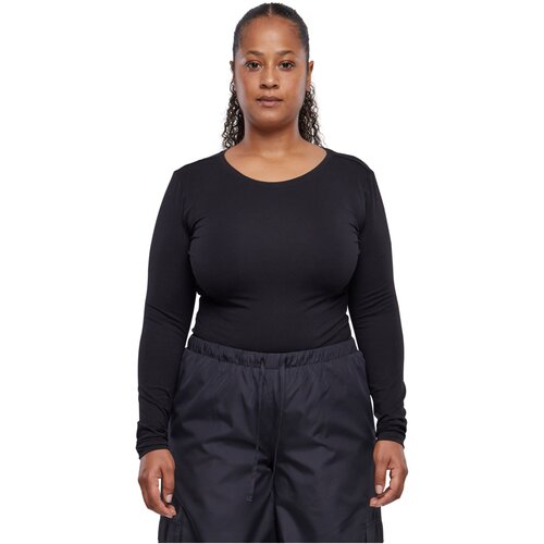 Urban Classics Ladies Stretch Jersey Longsleeve Body black 3XL