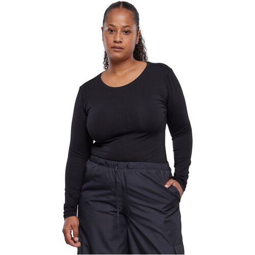 Urban Classics Ladies Stretch Jersey Longsleeve Body black 3XL