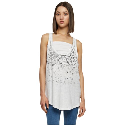 Urban Classics Ladies Long Leo Print Loose Tank