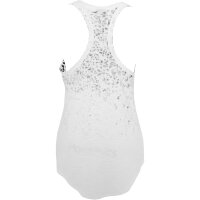 Urban Classics Ladies Long Leo Print Loose Tank wht/blk XS