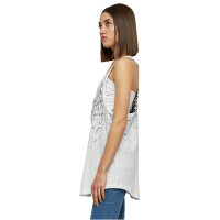 Urban Classics Ladies Long Leo Print Loose Tank wht/blk XS