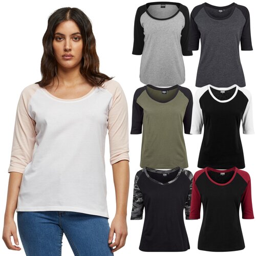 Urban Classics Ladies 3/4 Contrast Raglan Tee