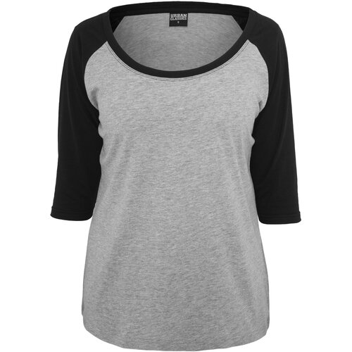 Urban Classics Ladies 3/4 Contrast Raglan Tee gry/blk XS