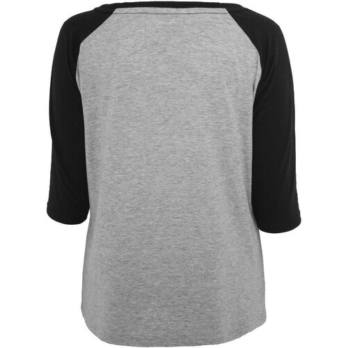 Urban Classics Ladies 3/4 Contrast Raglan Tee gry/blk XS