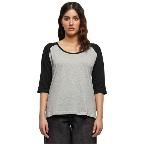 Urban Classics Ladies 3/4 Contrast Raglan Tee gry/blk XS