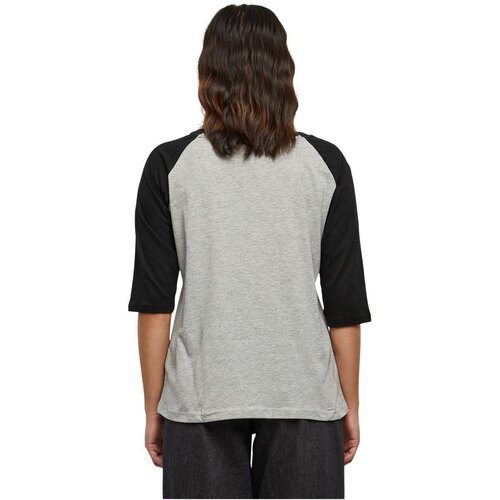 Urban Classics Ladies 3/4 Contrast Raglan Tee gry/blk XS