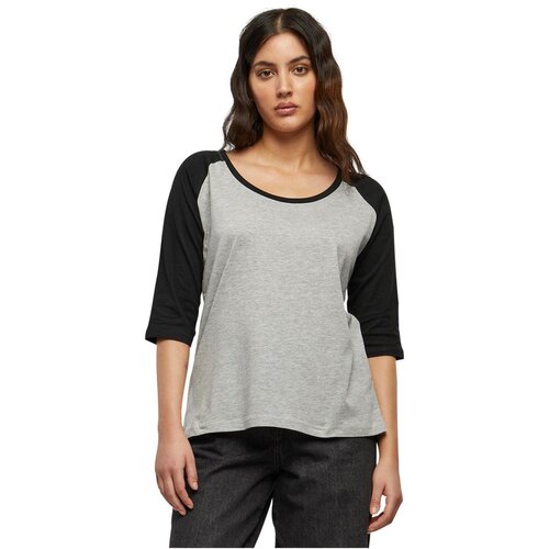 Urban Classics Ladies 3/4 Contrast Raglan Tee gry/blk XS