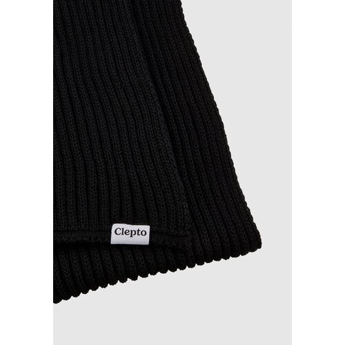 Cleptomanicx Knitted Scarf Storm Black One Size