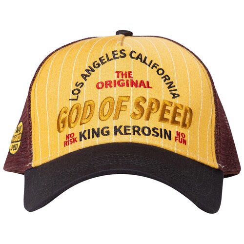 King Kerosin - HFT Trucker Mesh / Snapback Cap God of Speed / Black & Brown