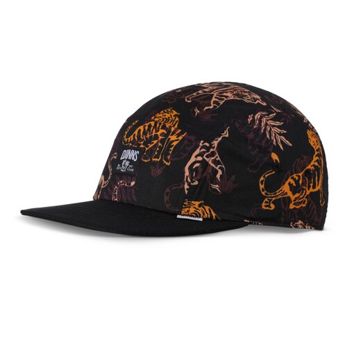 Djinns 5 Panel Flat Cap Aloha Tiger Dark