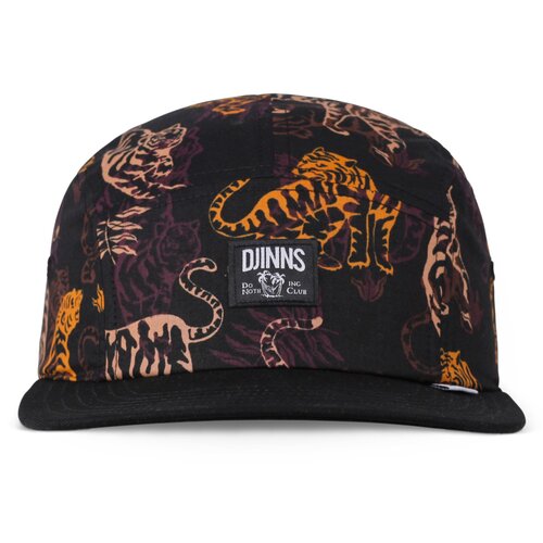 Djinns 5 Panel Flat Cap Aloha Tiger Dark