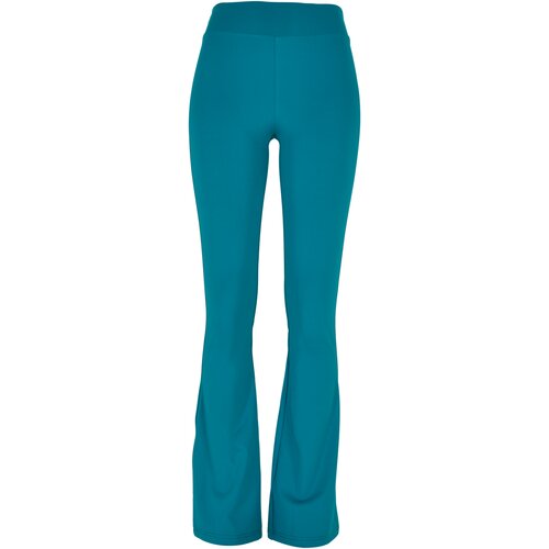 Urban Classics Ladies Recycled High Waist Flared Leggings watergreen XXL