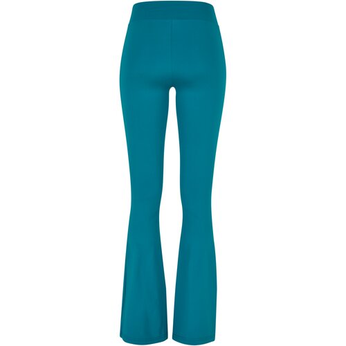 Urban Classics Ladies Recycled High Waist Flared Leggings watergreen XXL