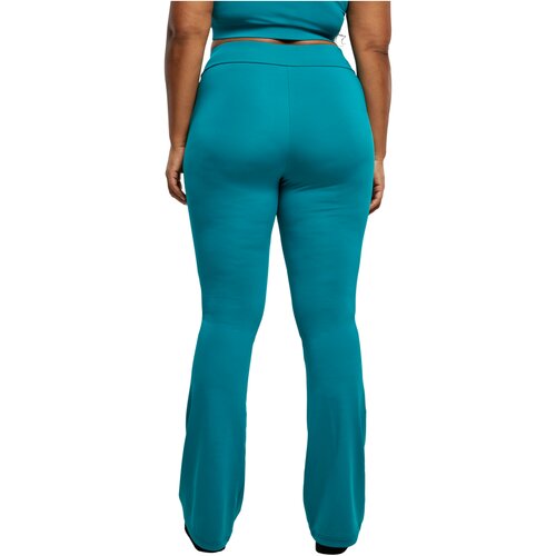 Urban Classics Ladies Recycled High Waist Flared Leggings watergreen XXL