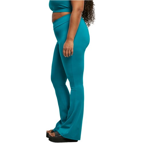 Urban Classics Ladies Recycled High Waist Flared Leggings watergreen XXL