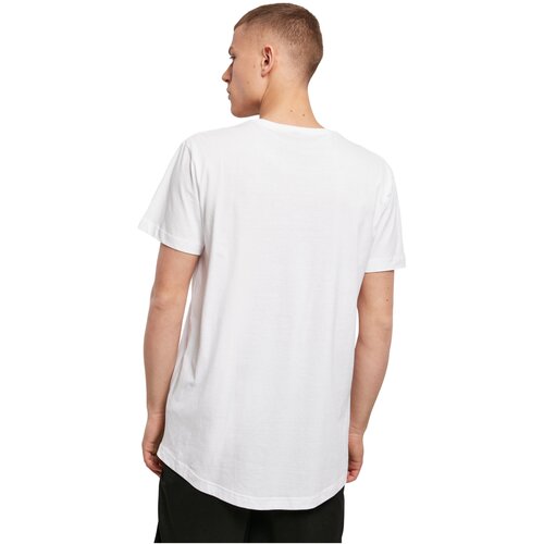 Build Your Brand Shaped Long Tee white2 XS