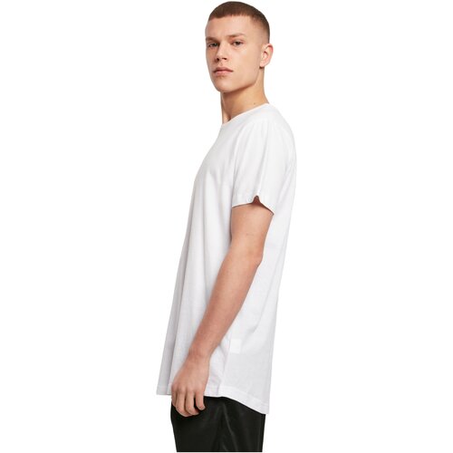 Build Your Brand Shaped Long Tee white2 XS