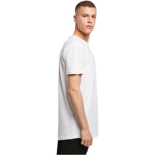 Build Your Brand Shaped Long Tee white2 XS