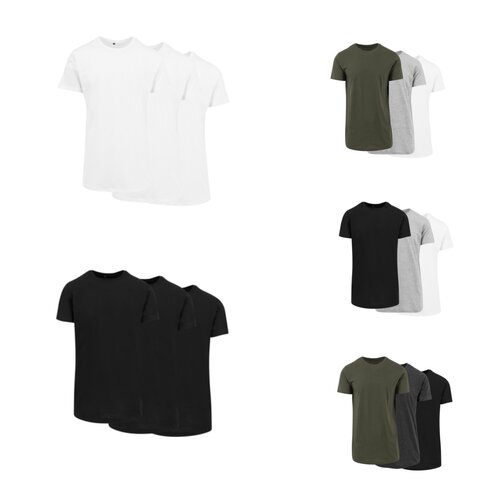 Build Your Brand Shaped Long Tee 3-Pack