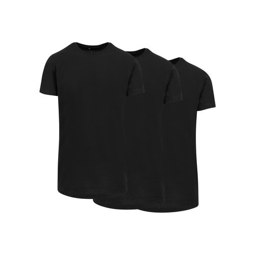 Build Your Brand Shaped Long Tee 3-Pack blk/blk/blk M