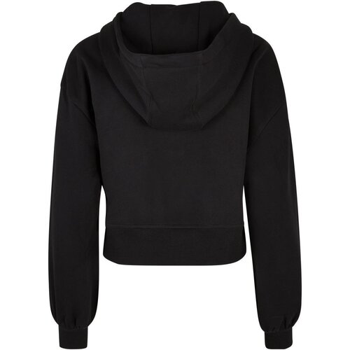 Build Your Brand Ladies Short Oversized Zip Jacket black 3XL