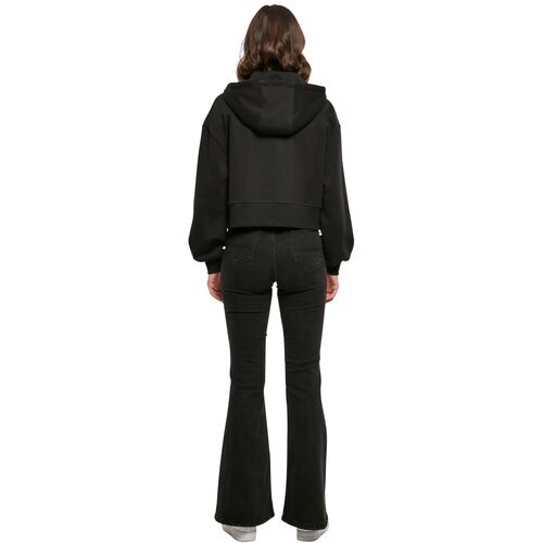 Build Your Brand Ladies Short Oversized Zip Jacket black 3XL