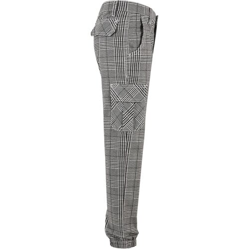 Urban Classics Kids Boys AOP Glencheck Cargo Jog Pants black/white 158/164