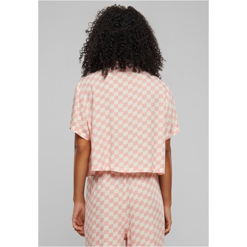 Urban Classics Ladies Viscose Resort Shirt lemonadepinkcheck XS