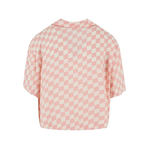 Urban Classics Ladies Viscose Resort Shirt lemonadepinkcheck XS