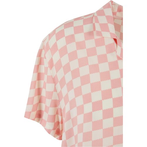 Urban Classics Ladies Viscose Resort Shirt lemonadepinkcheck XS