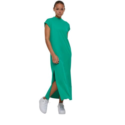 Urban Classics Ladies Long Extended Shoulder Dress ferngreen XL