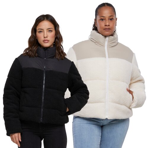 Urban Classics Ladies Short Sherpa Mix Puffer Jacket