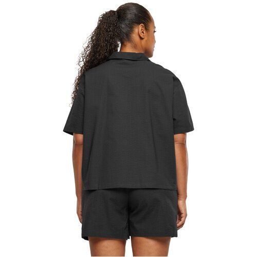 Urban Classics Ladies Seersucker Shirt black 3XL