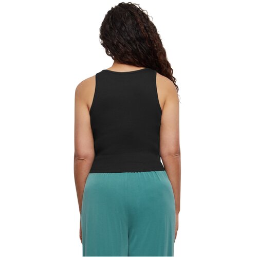 Urban Classics Ladies Organic Cropped Rib Top 2-Pack black/black 3XL