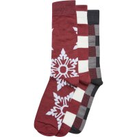 Urban Classics Christmas Snowflakes Socks 3-Pack