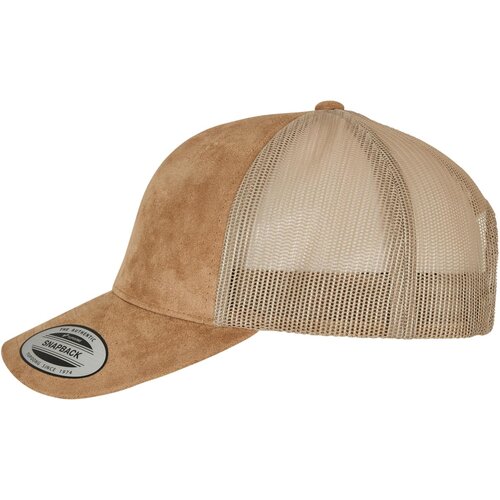 Yupoong Suede Leather Trucker Cap khaki one size