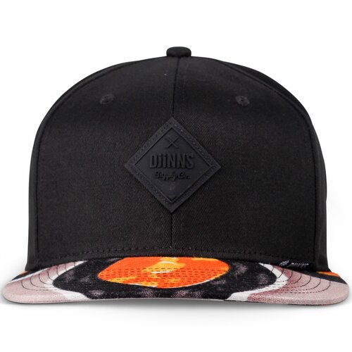 Djinns 6 Panel Snapback Cap Paintdots Rev. Black/Orange/Purple